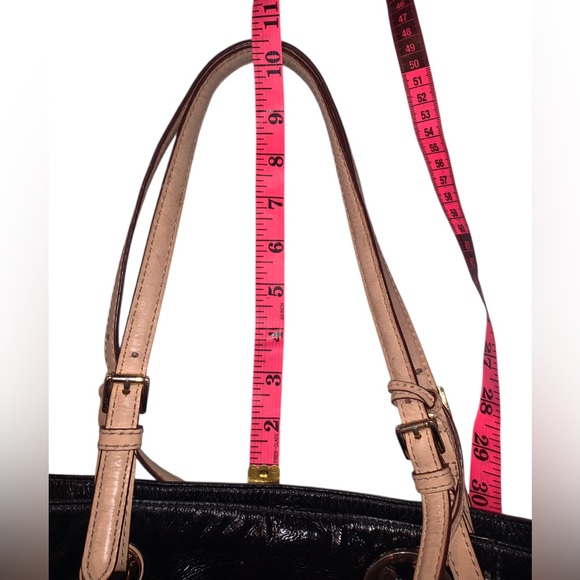 Michael Kors Black Patent Leather Tote Bag - Picture 9 of 10